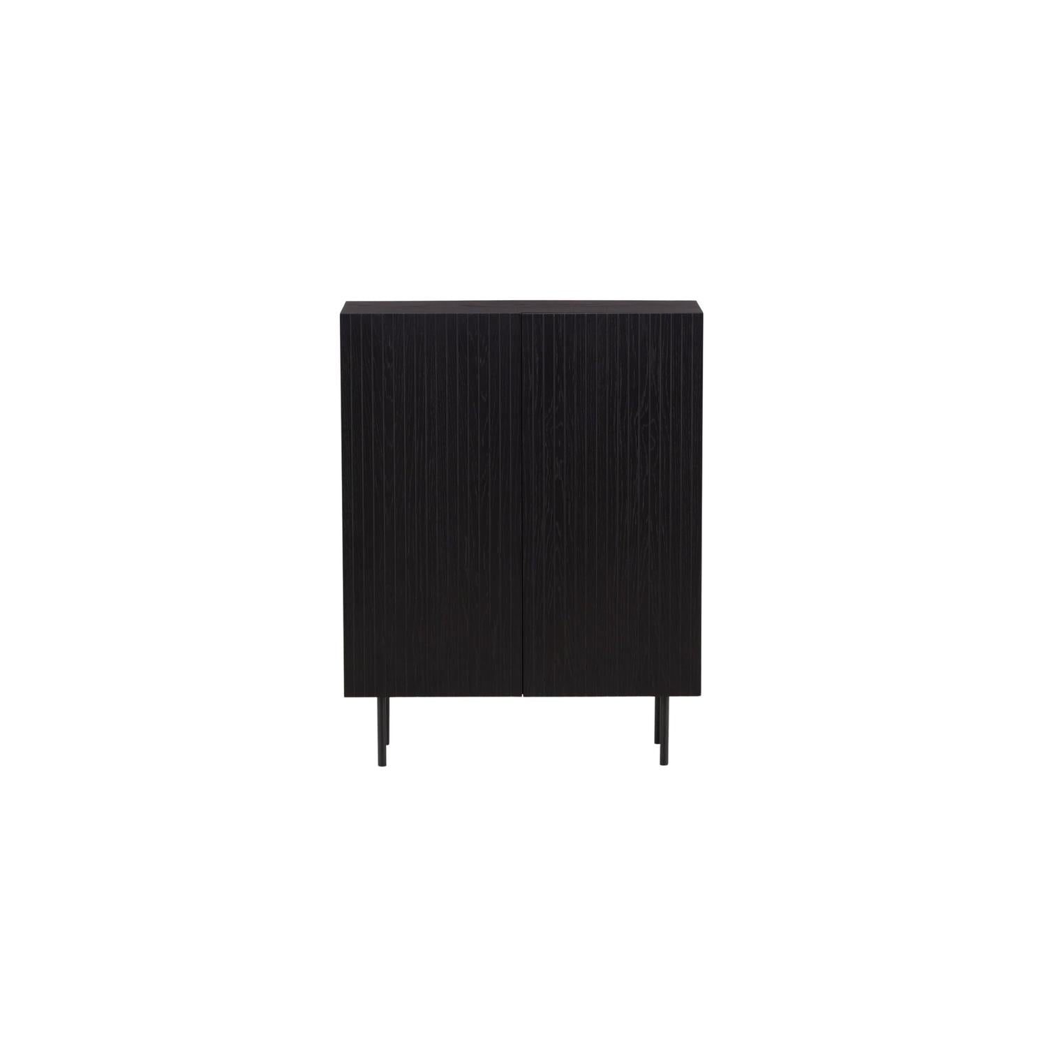 Skandinavisches Highboard Schwarz mit Praktischem Stauraum für Elegante Wohnräume 0