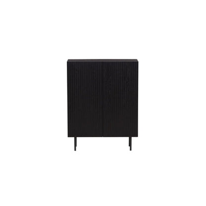 Skandinavisches Highboard Schwarz mit Praktischem Stauraum für Elegante Wohnräume 0