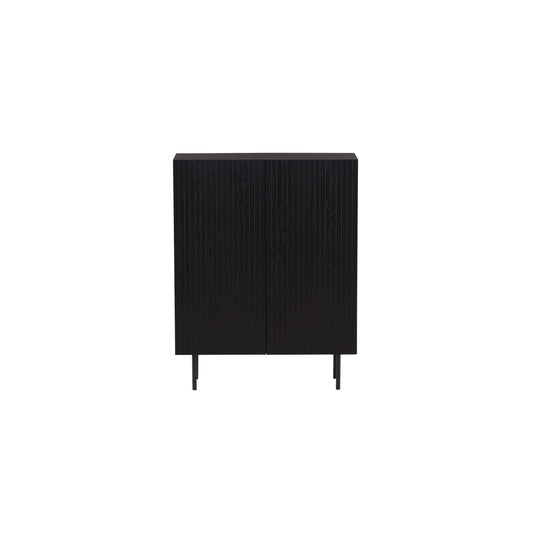 Skandinavisches Highboard Schwarz mit Praktischem Stauraum für Elegante Wohnräume 0