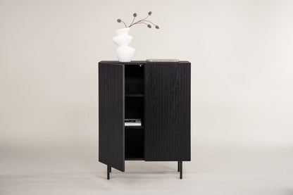 Skandinavisches Highboard Schwarz mit Praktischem Stauraum für Elegante Wohnräume 2