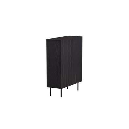 Skandinavisches Highboard Schwarz mit Praktischem Stauraum für Elegante Wohnräume 5