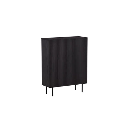 Skandinavisches Highboard Schwarz mit Praktischem Stauraum für Elegante Wohnräume 6