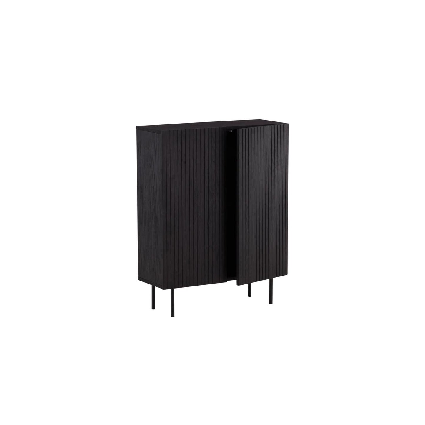 Skandinavisches Highboard Schwarz mit Praktischem Stauraum für Elegante Wohnräume 7