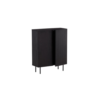 Skandinavisches Highboard Schwarz mit Praktischem Stauraum für Elegante Wohnräume 7