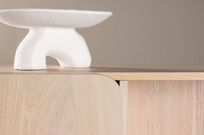 Skandinavisches Hochboard | Beige Holzwerkstoff mit Praktischem Stauraum | Stilvolles Möbel für Vielseitige Nutzung 5