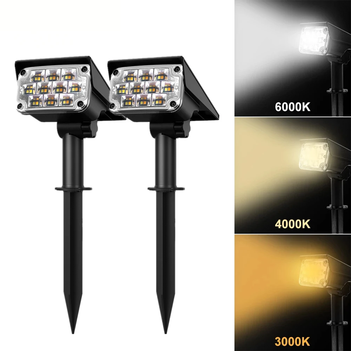 Solar Gartenstrahler | Kabelloser LED-Scheinwerfer mit Automatischem Ein/Aus | Umweltfreundliche Beleuchtung für Ihren Garten 3