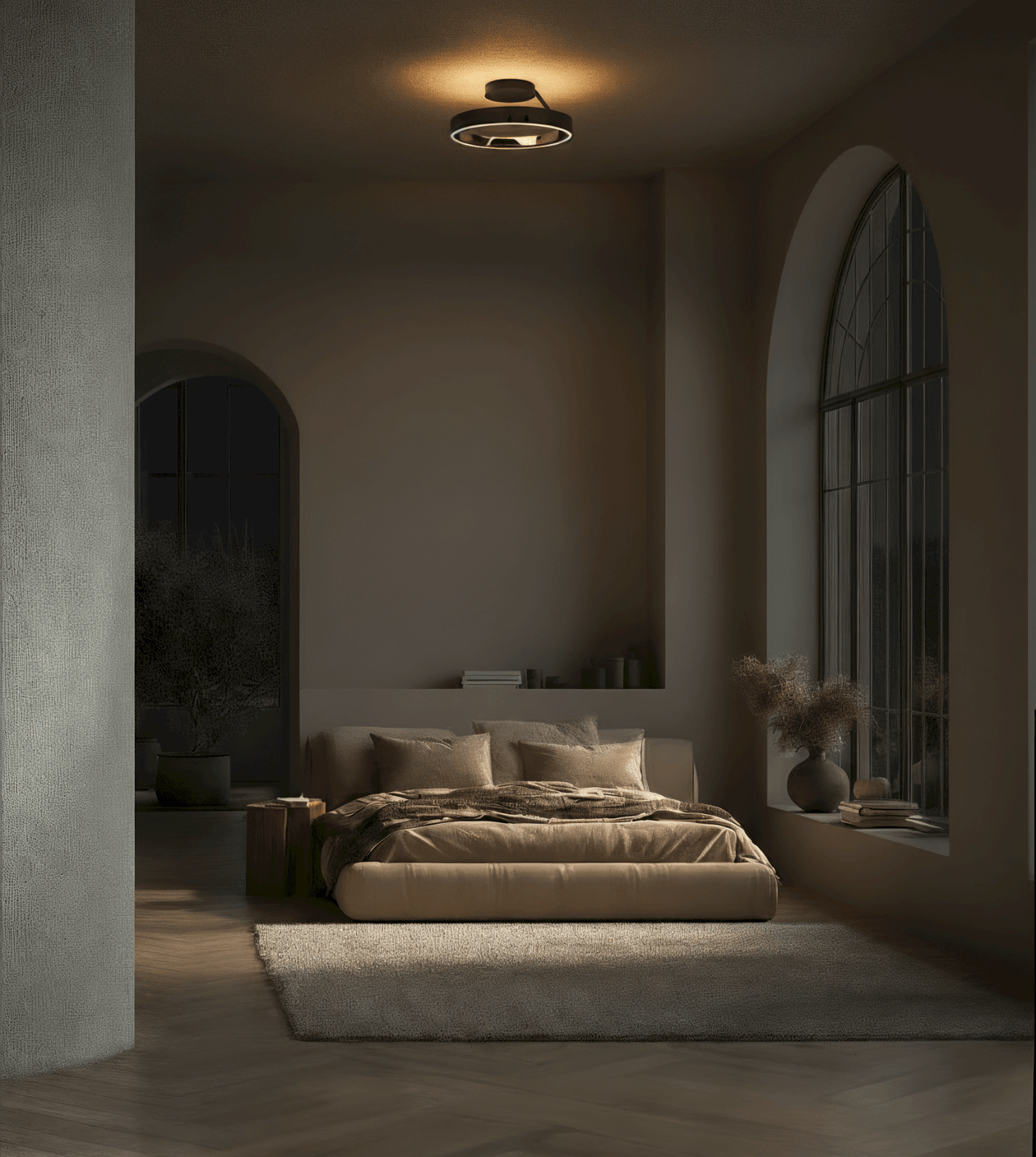 Solei | LED Deckenleuchte Schwarz aus Aluminium mit Dimmfunktion | Modernes Design für Stimmungsvolle Beleuchtung 6