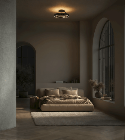 Solei | LED Deckenleuchte Schwarz aus Aluminium mit Dimmfunktion | Modernes Design für Stimmungsvolle Beleuchtung 6