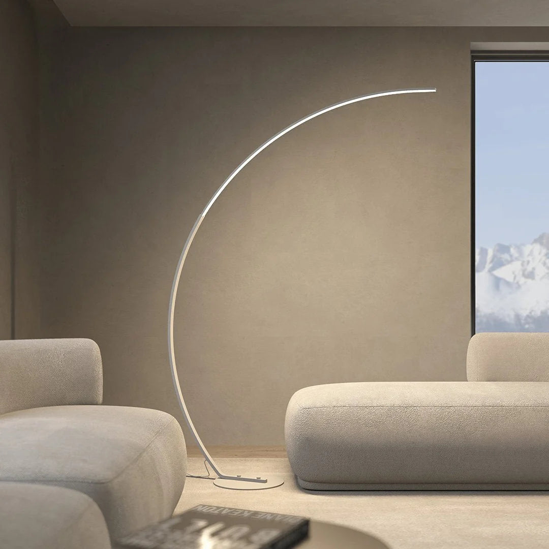 Arco LED Bogenlampe mit Fußschalter-Dimmer