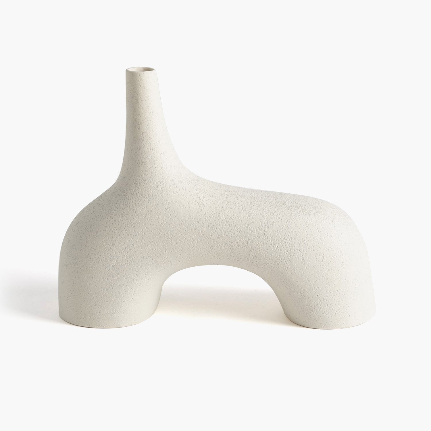 Stretch-Vasen | Kreative Bodenvase aus Creme-Stein mit Einzigartigem Design | Stilvolle Dekoration für jeden Raum 0