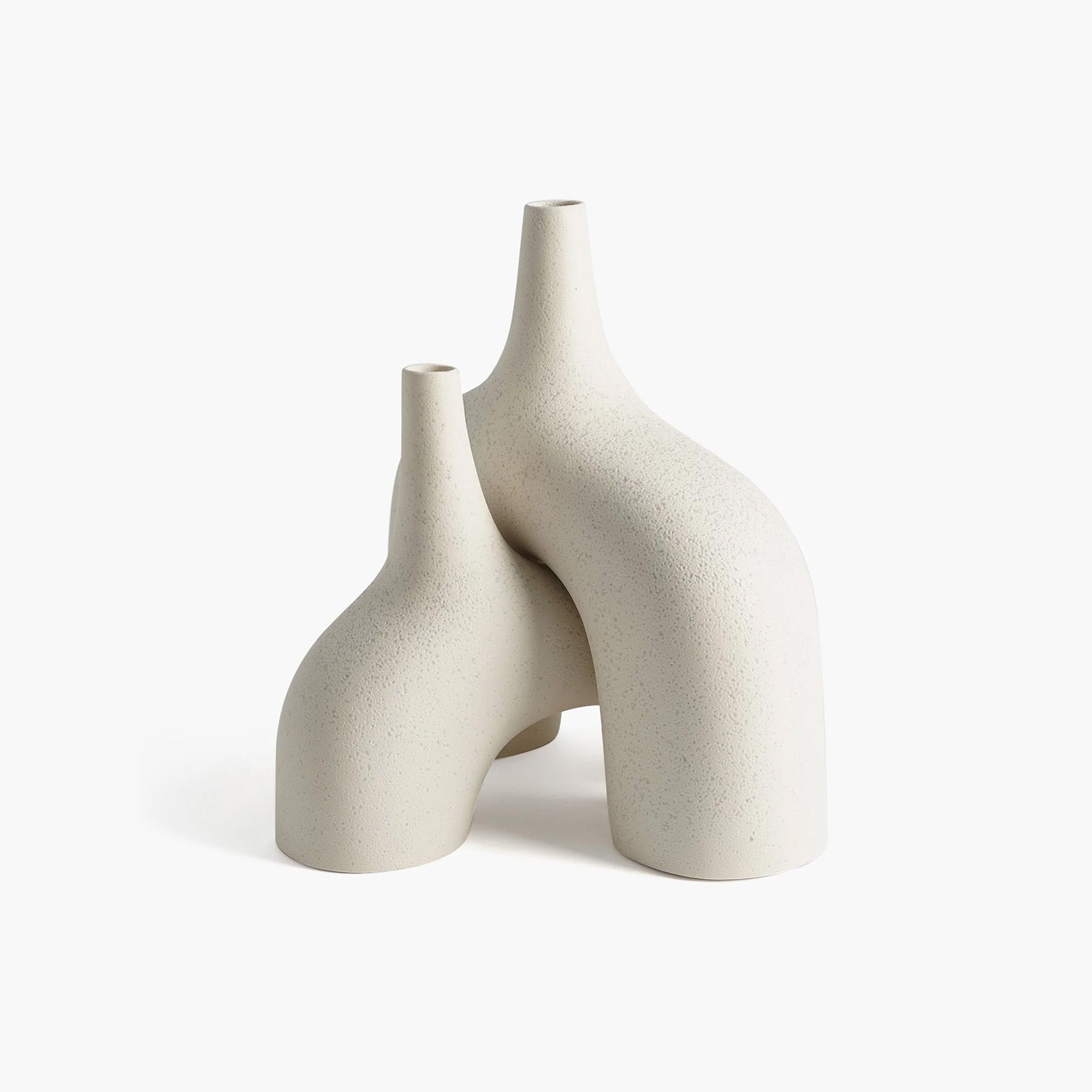 Stretch-Vasen | Kreative Bodenvase aus Creme-Stein mit Einzigartigem Design | Stilvolle Dekoration für jeden Raum 1