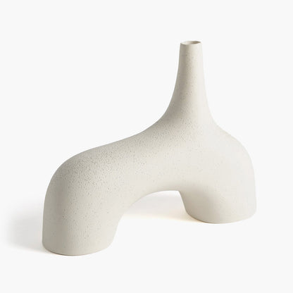 Stretch-Vasen | Kreative Bodenvase aus Creme-Stein mit Einzigartigem Design | Stilvolle Dekoration für jeden Raum 3