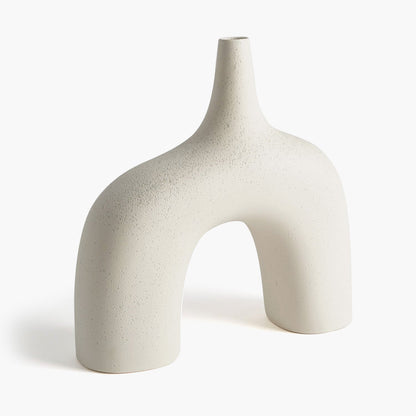 Stretch-Vasen | Kreative Bodenvase aus Creme-Stein mit Einzigartigem Design | Stilvolle Dekoration für jeden Raum 4