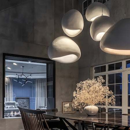 Wabi-Sabi | Pendelleuchte aus Stein mit Zen-Design | Elegante Hängeleuchte für ruhige Atmosphäre 1