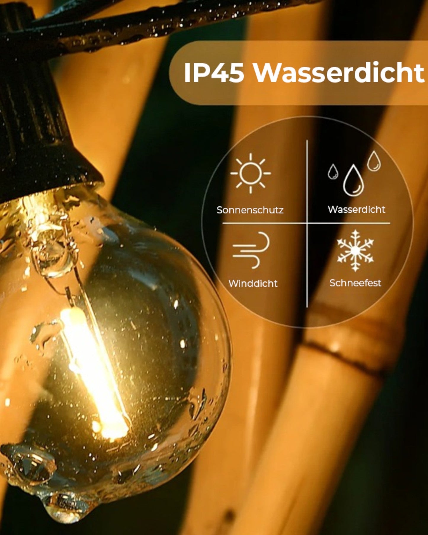 Wasserdichte LED Lichterkette Outdoor mit Dimmfunktion | 150m für Gemütliche Weihnachtsbeleuchtung Außen 5