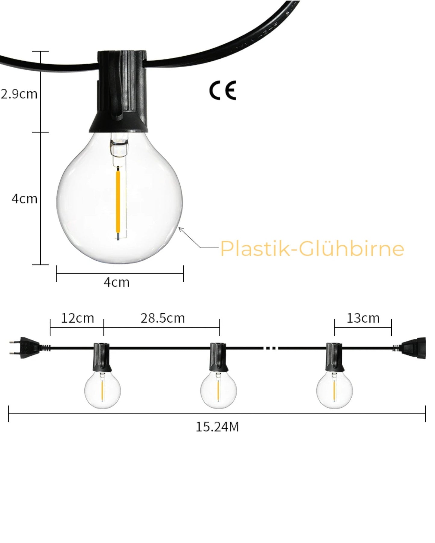Wasserdichte LED Lichterkette Outdoor mit Dimmfunktion | 150m für Gemütliche Weihnachtsbeleuchtung Außen 8