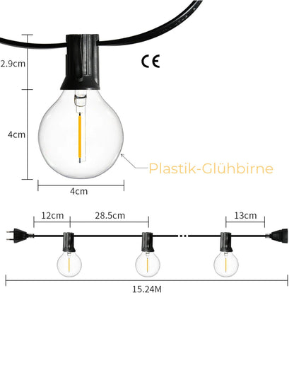 Wasserdichte LED Lichterkette Outdoor mit Dimmfunktion | 150m für Gemütliche Weihnachtsbeleuchtung Außen 8