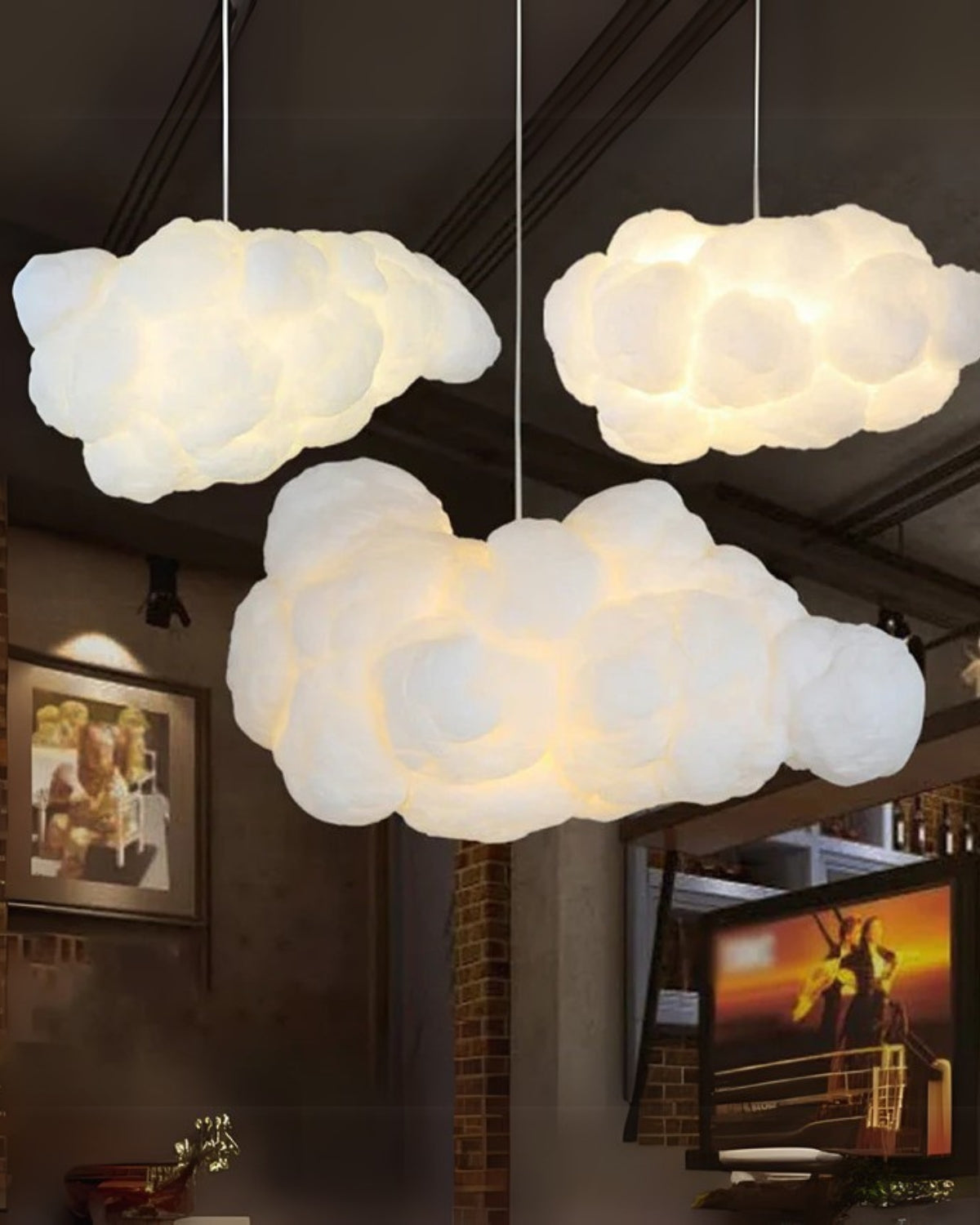 Wolkenförmige Pendelleuchte | Dimmbares Design für Sanftes Licht | Moderne Hängelampe für Beruhigende Atmosphäre im Esszimmer 1
