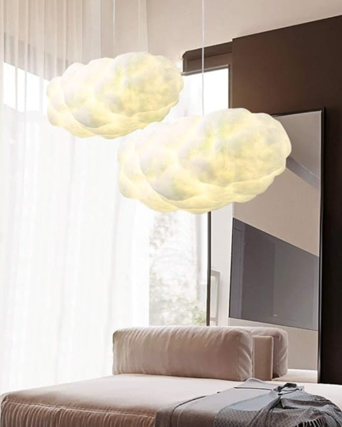 Wolkenförmige Pendelleuchte | Dimmbares Design für Sanftes Licht | Moderne Hängelampe für Beruhigende Atmosphäre im Esszimmer 6