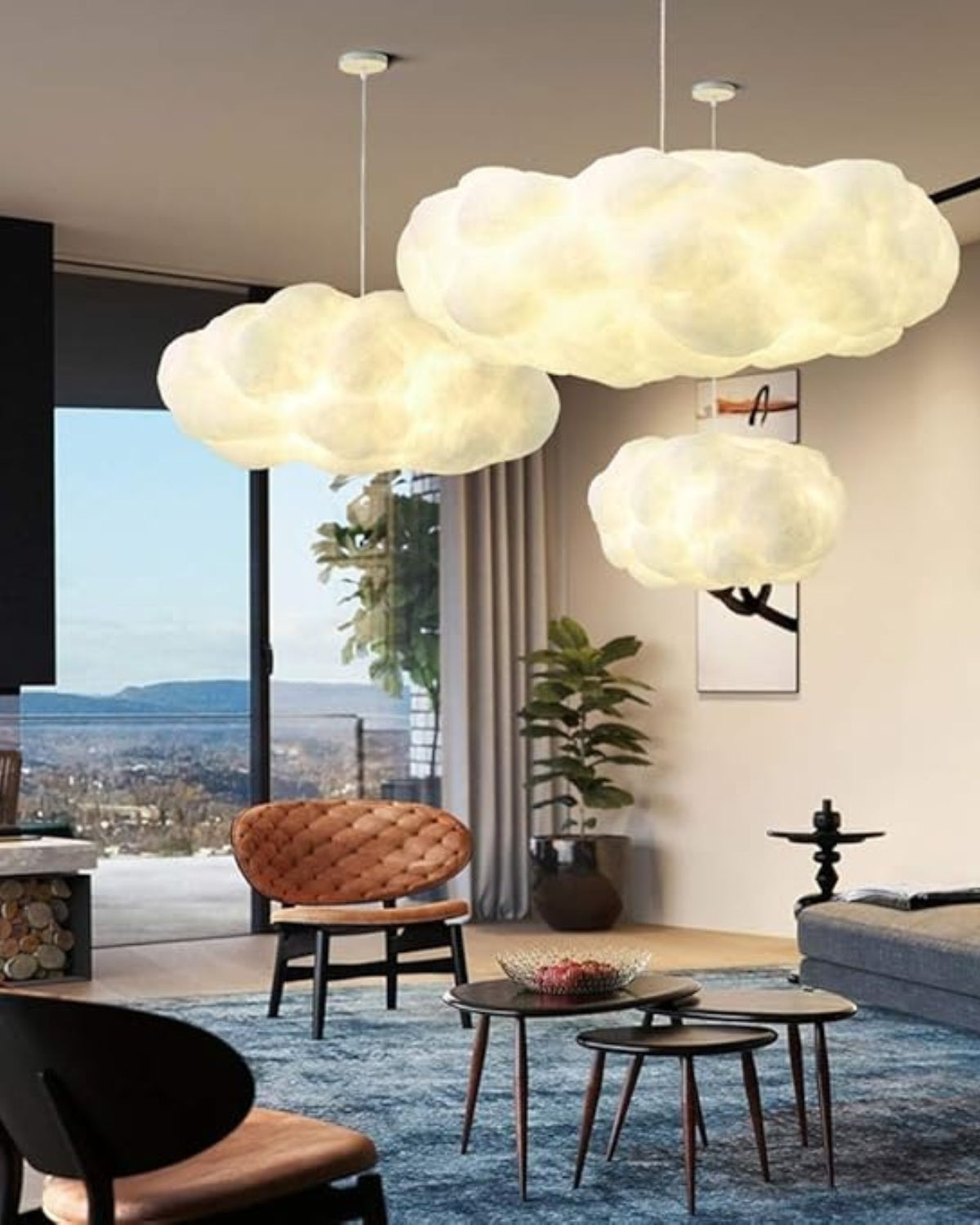 Wolkenförmige Pendelleuchte | Dimmbares Design für Sanftes Licht | Moderne Hängelampe für Beruhigende Atmosphäre im Esszimmer 7